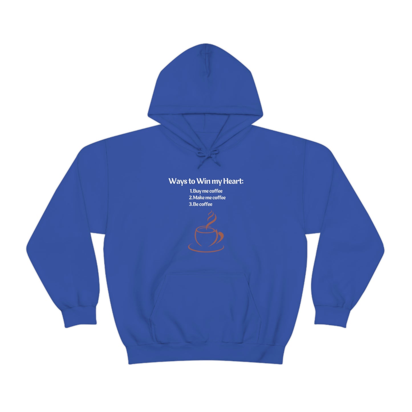 Way to my heart= Coffee Edition Heavy Blend™ Hooded Sweatshirt