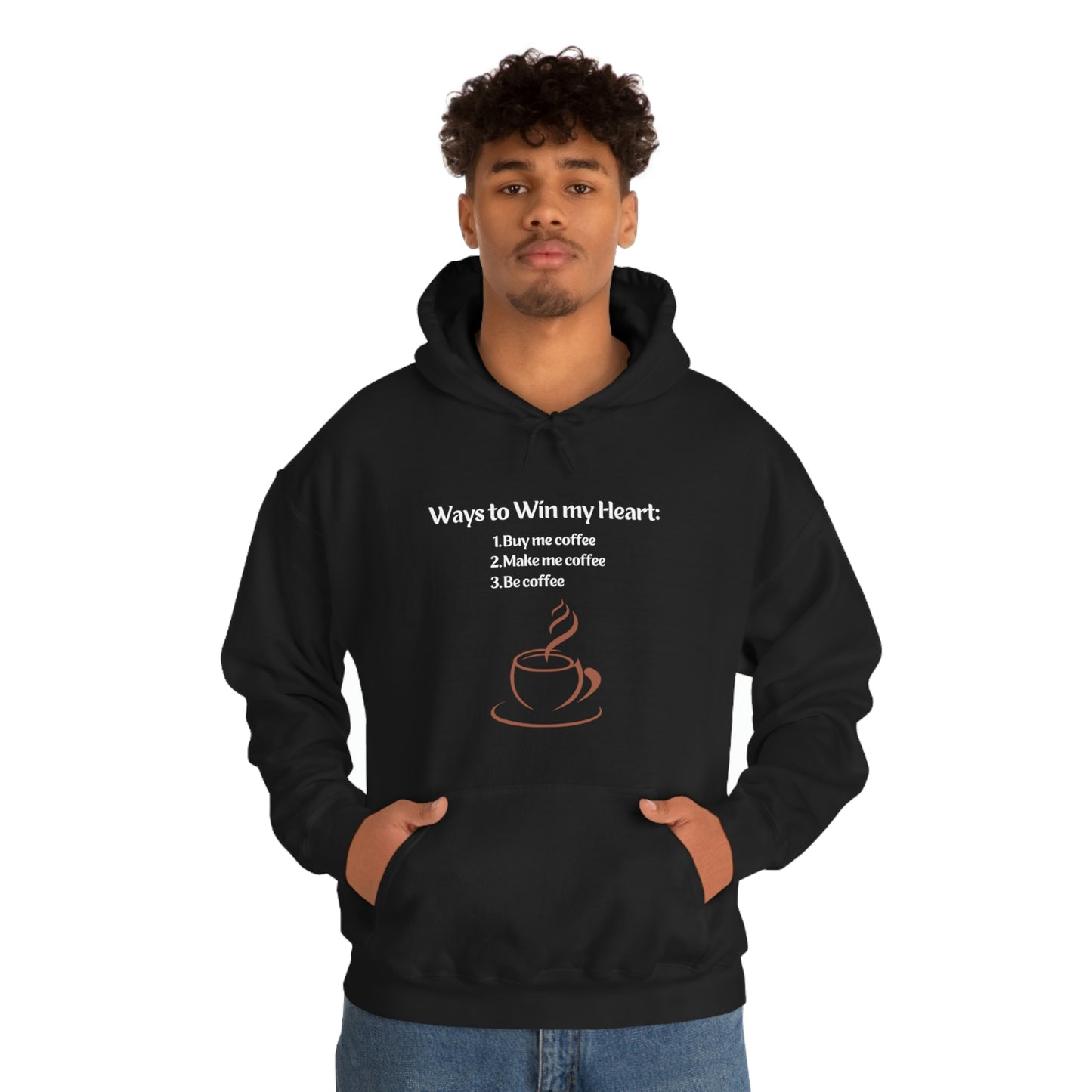 Way to my heart= Coffee Edition Heavy Blend™ Hooded Sweatshirt
