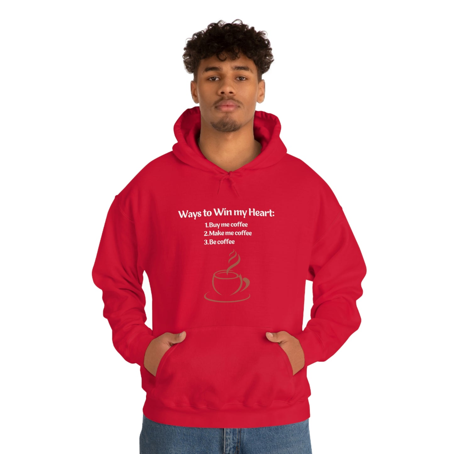 Way to my heart= Coffee Edition Heavy Blend™ Hooded Sweatshirt