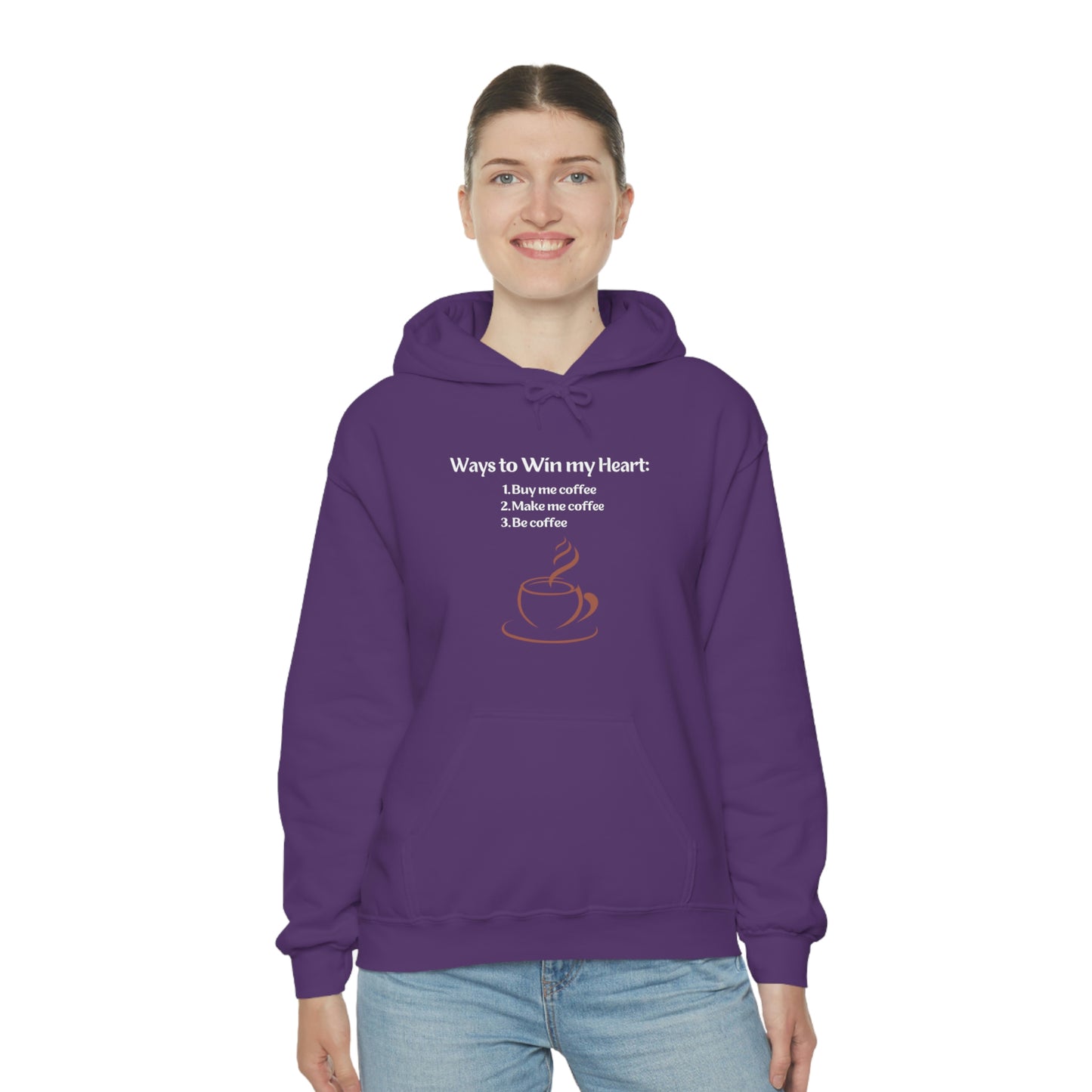 Way to my heart= Coffee Edition Heavy Blend™ Hooded Sweatshirt