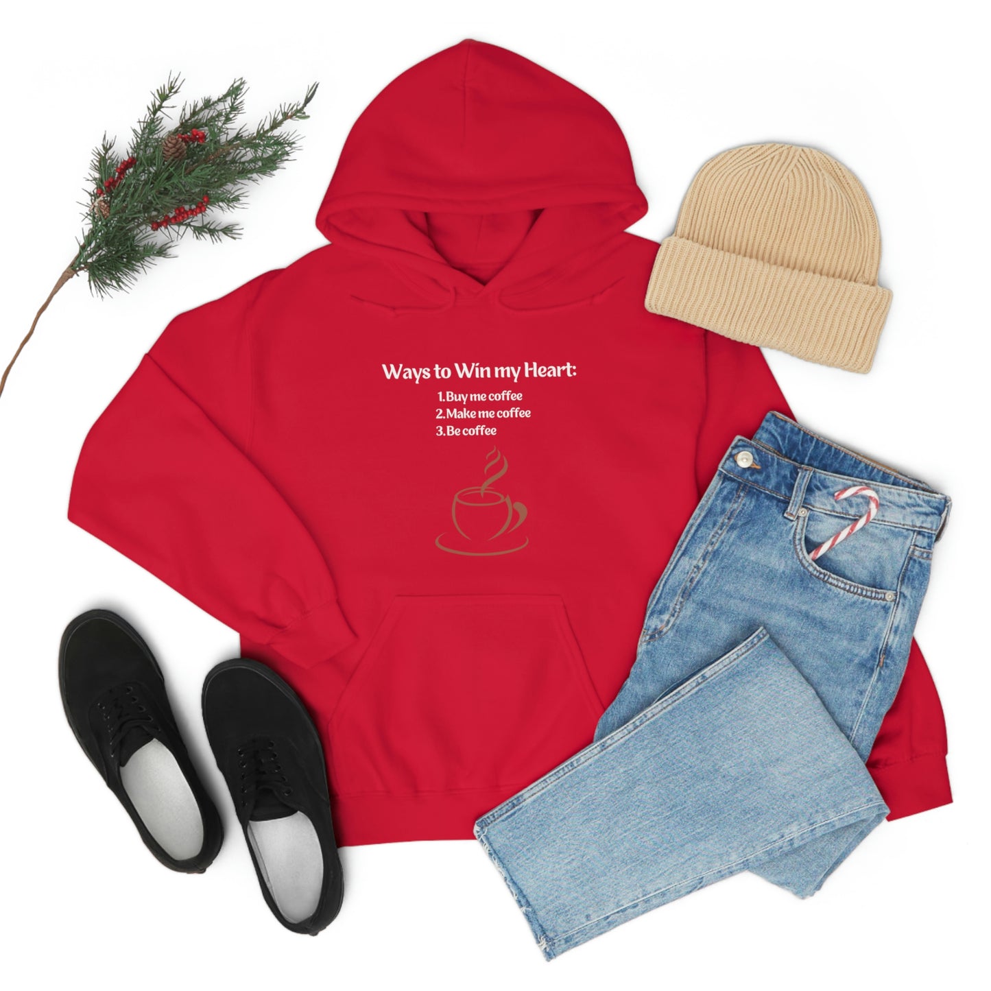 Way to my heart= Coffee Edition Heavy Blend™ Hooded Sweatshirt