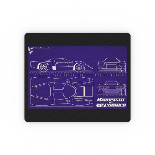 Coyote X Blue Print Rectangular Mouse Pad