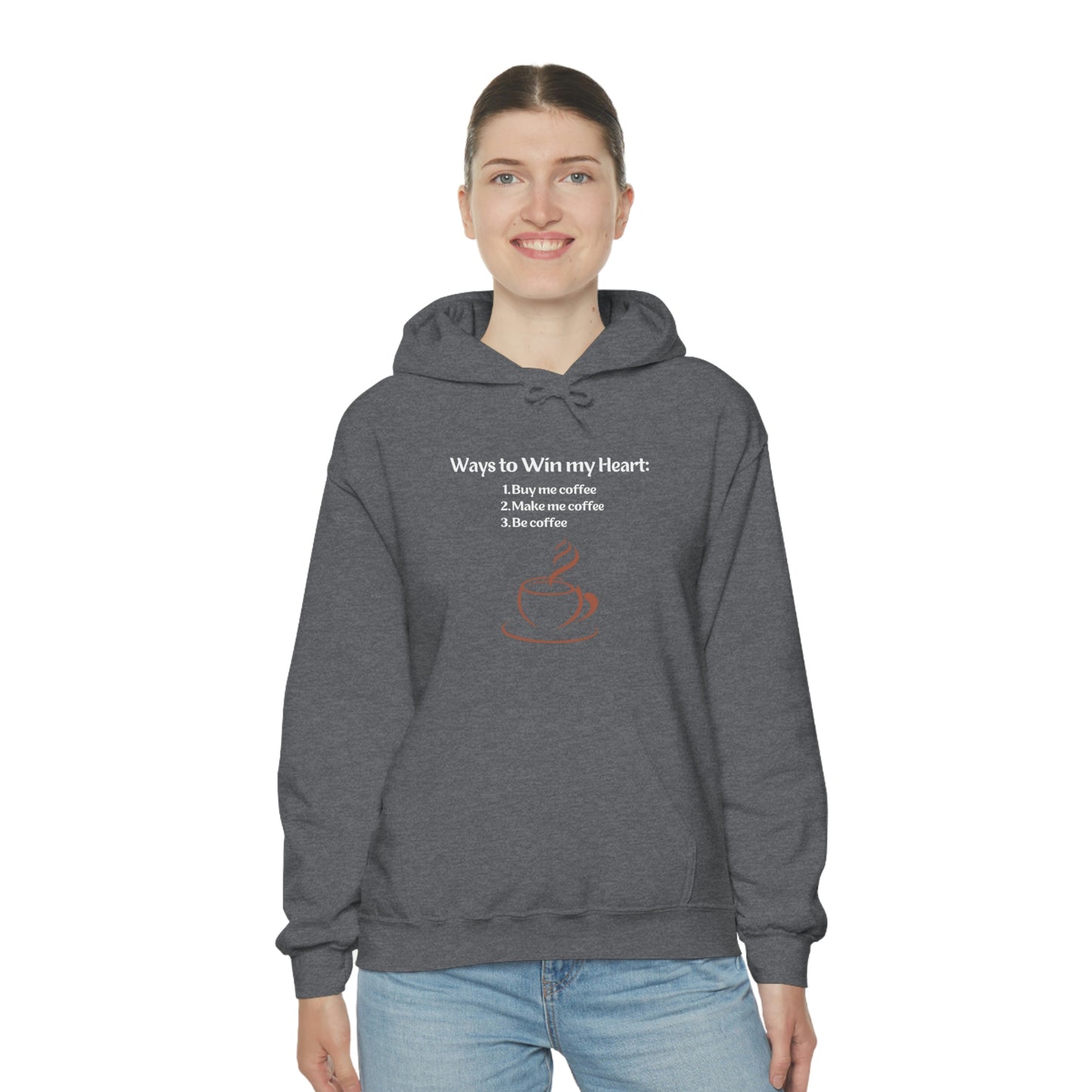 Way to my heart= Coffee Edition Heavy Blend™ Hooded Sweatshirt