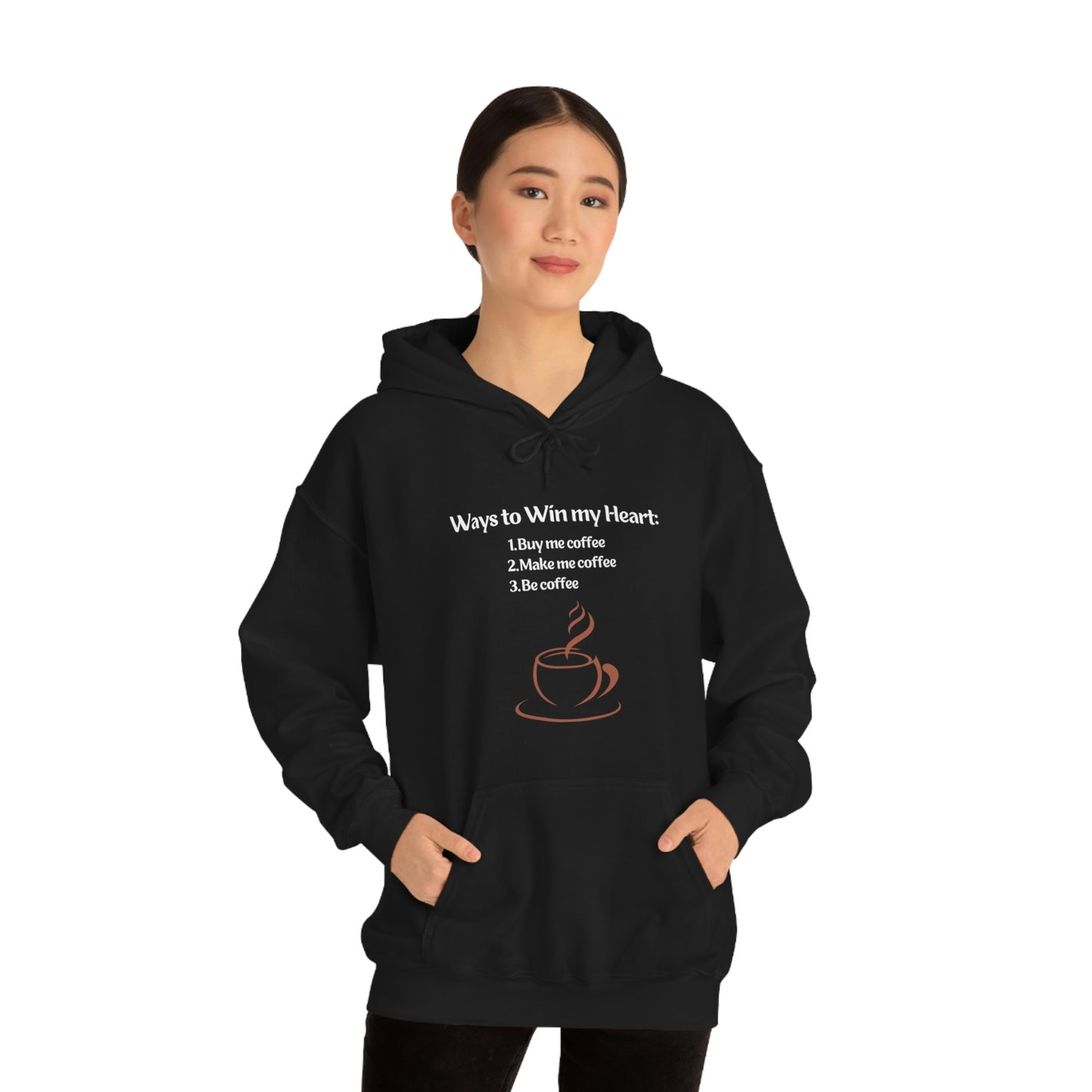 Way to my heart= Coffee Edition Heavy Blend™ Hooded Sweatshirt