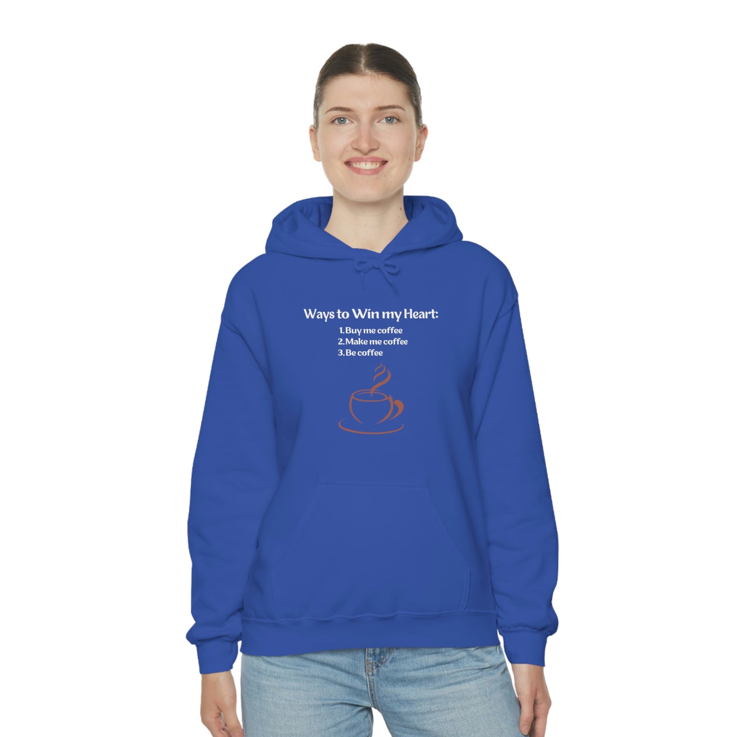 Way to my heart= Coffee Edition Heavy Blend™ Hooded Sweatshirt