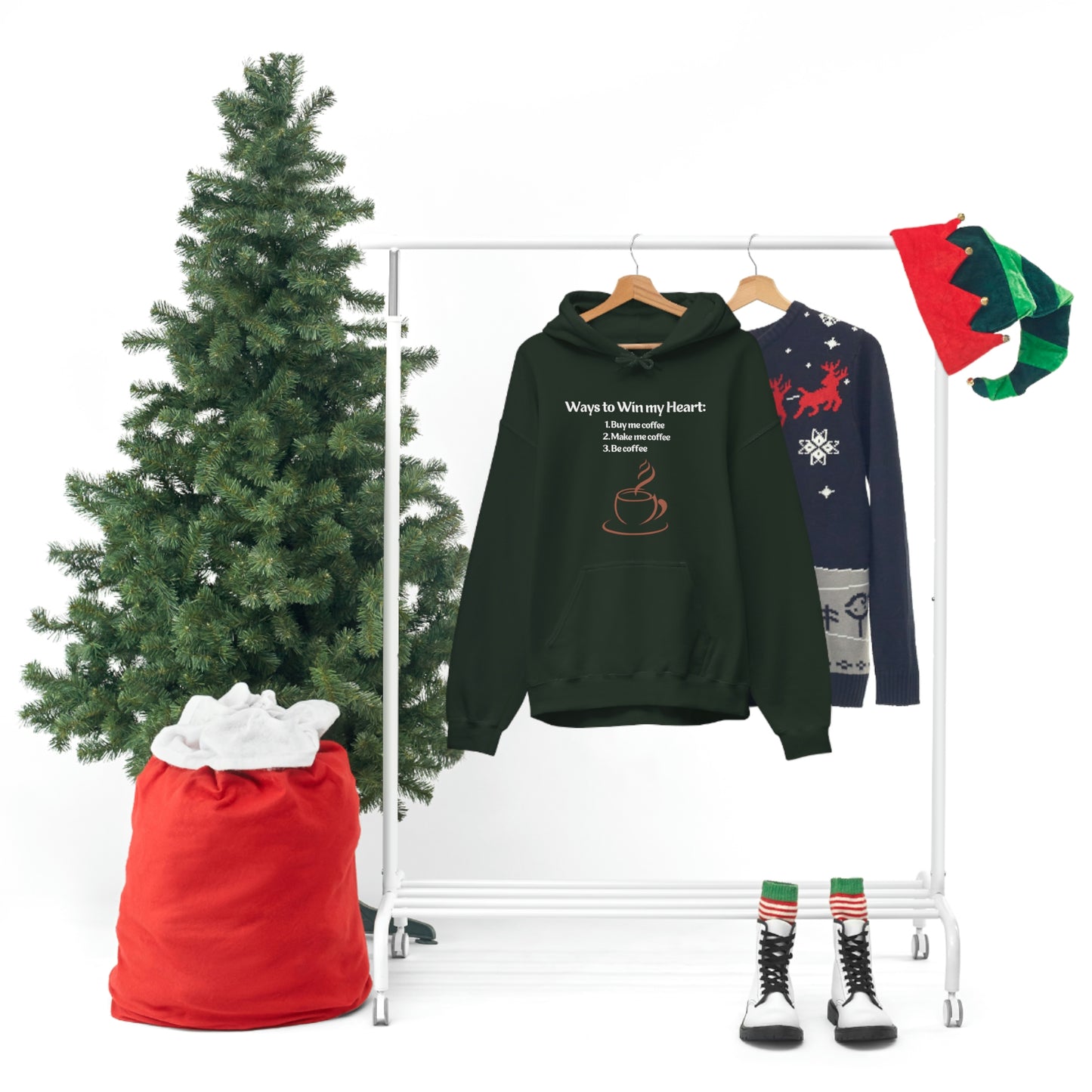 Way to my heart= Coffee Edition Heavy Blend™ Hooded Sweatshirt