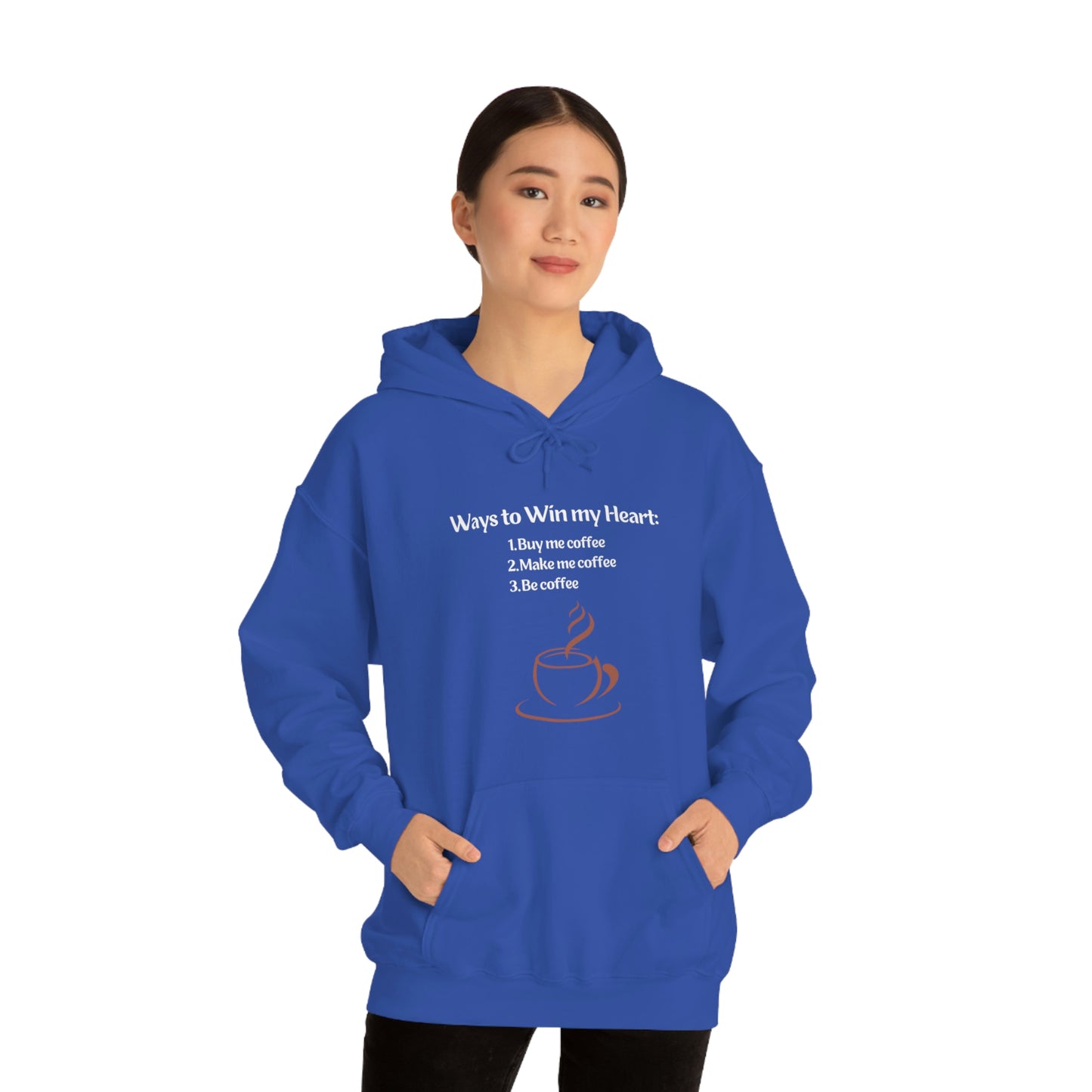 Way to my heart= Coffee Edition Heavy Blend™ Hooded Sweatshirt