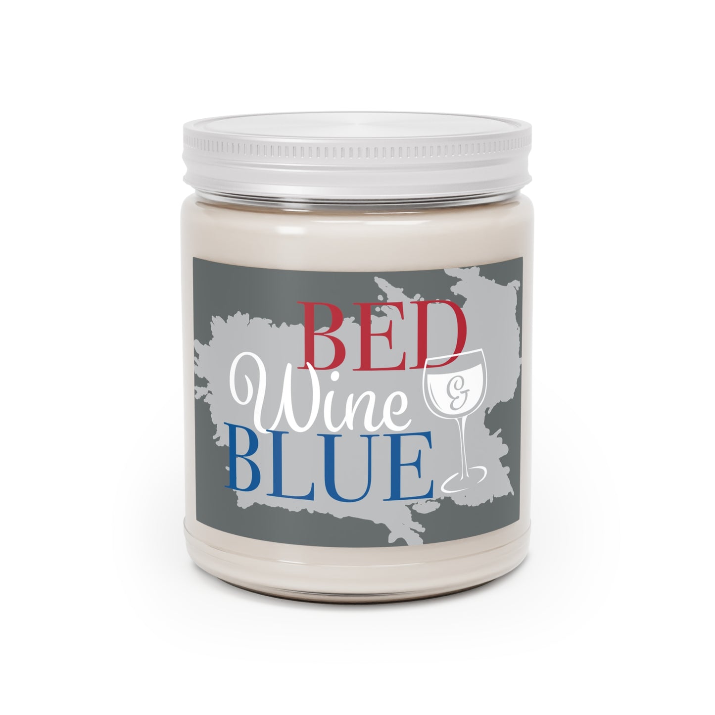Patriotic Bed, Wine, Blue Scented Candles, 9oz
