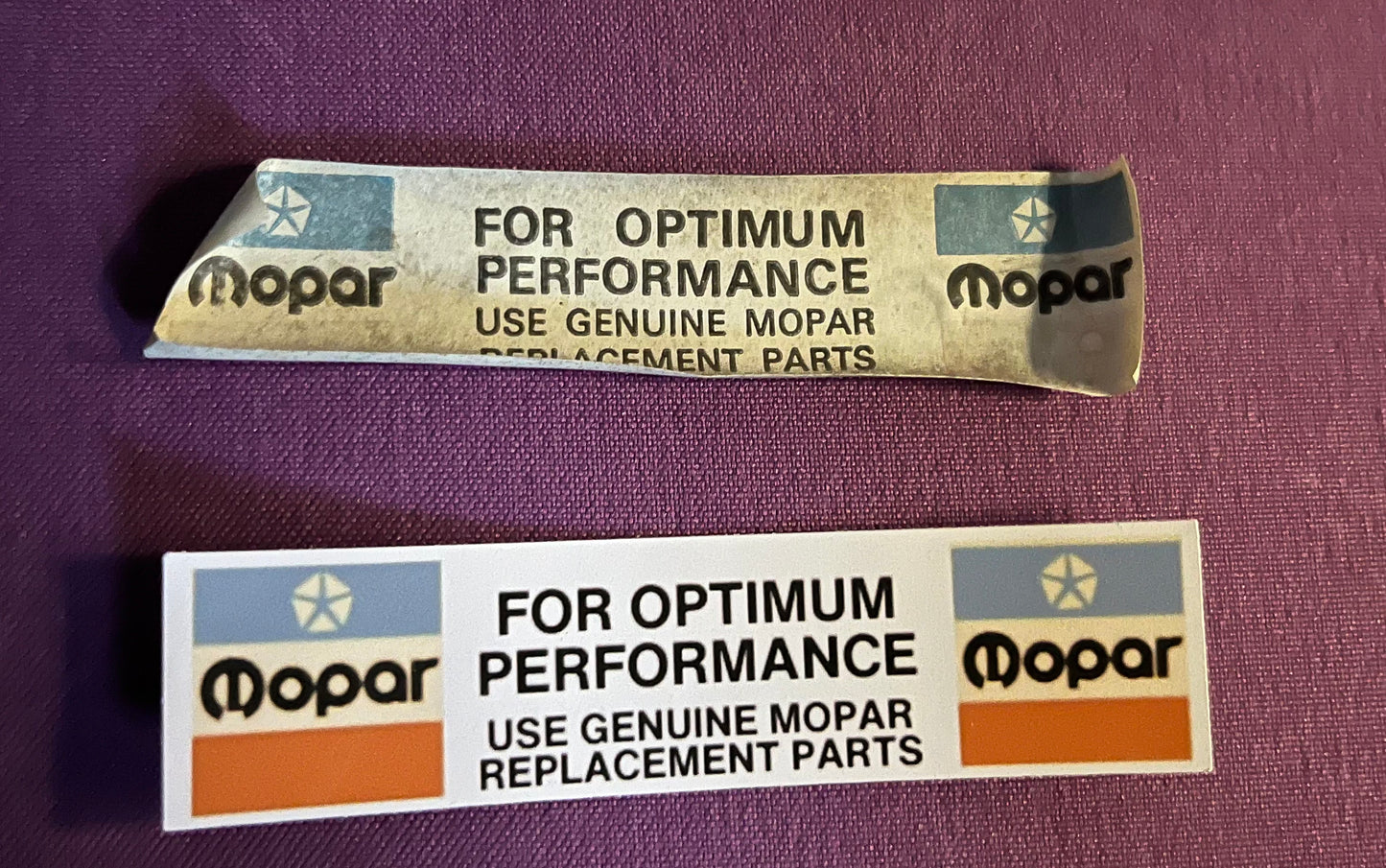 Mopar performance parts replica sticker