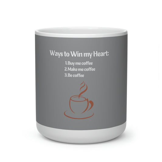 Ways to my heart- coffee edition- Heart Shape Mug