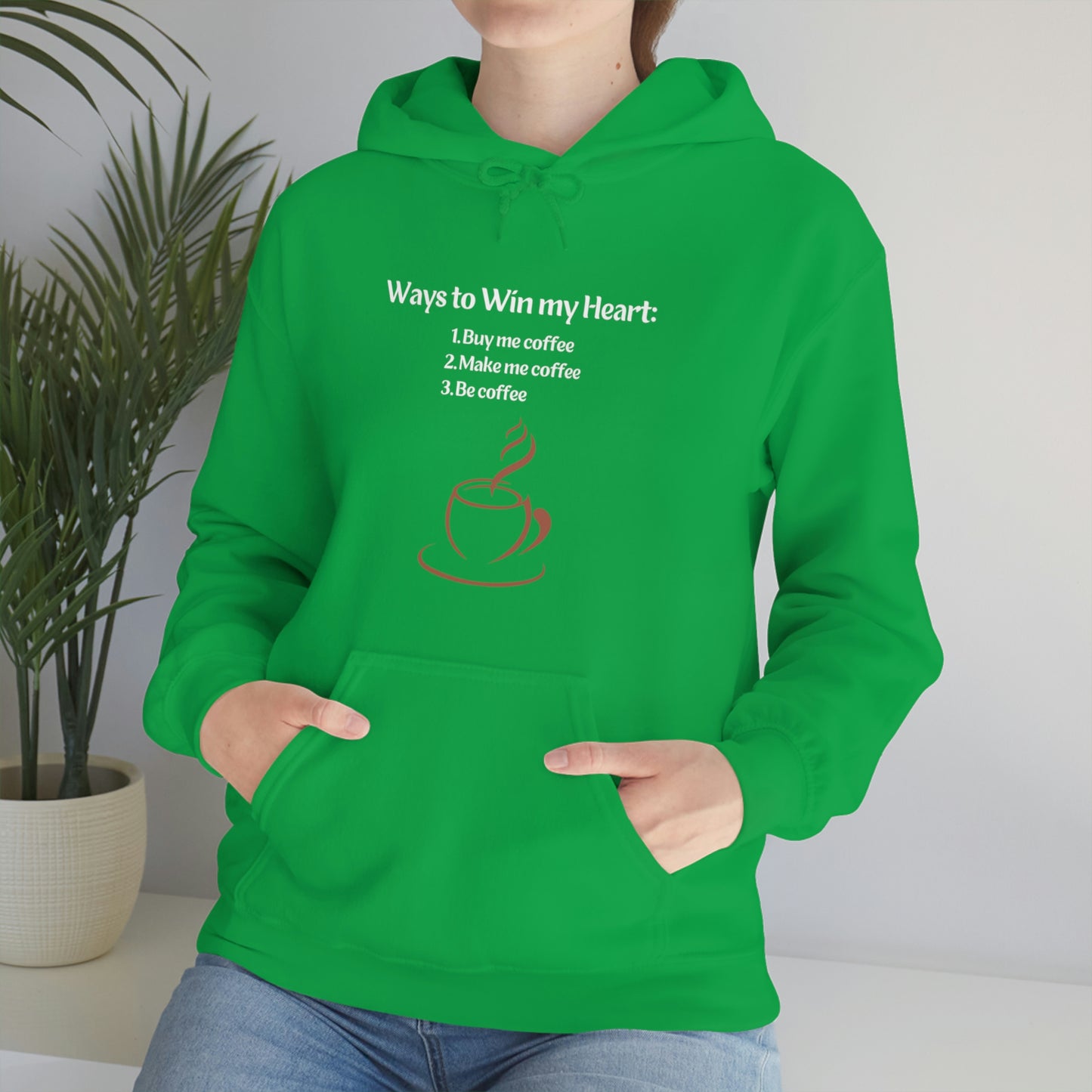 Way to my heart= Coffee Edition Heavy Blend™ Hooded Sweatshirt