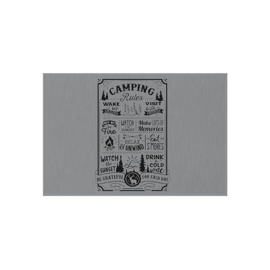 Camping Rules Outdoor Rug