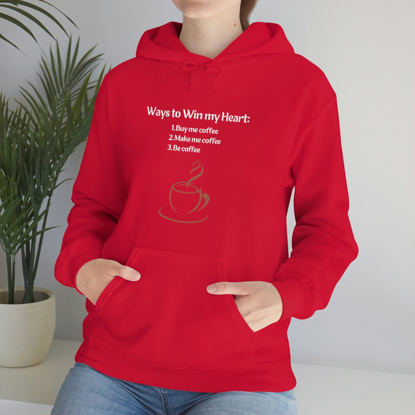 Way to my heart= Coffee Edition Heavy Blend™ Hooded Sweatshirt