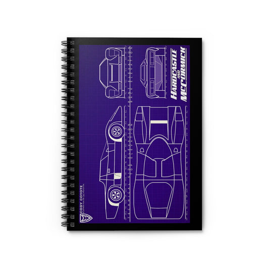 Coyote X Blue Print Spiral Notebook - Ruled Line
