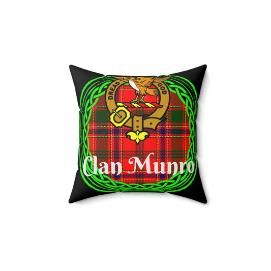 Clan Munro Facts Pillow- Spun Polyester Square Pillow