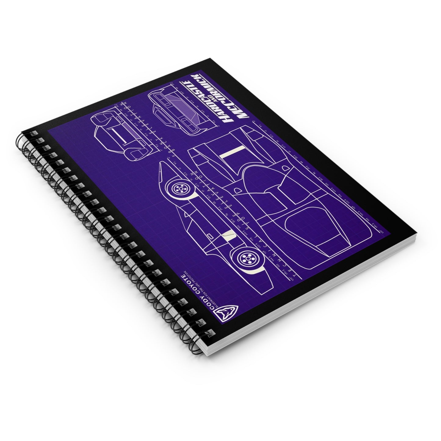 Coyote X Blue Print Spiral Notebook - Ruled Line